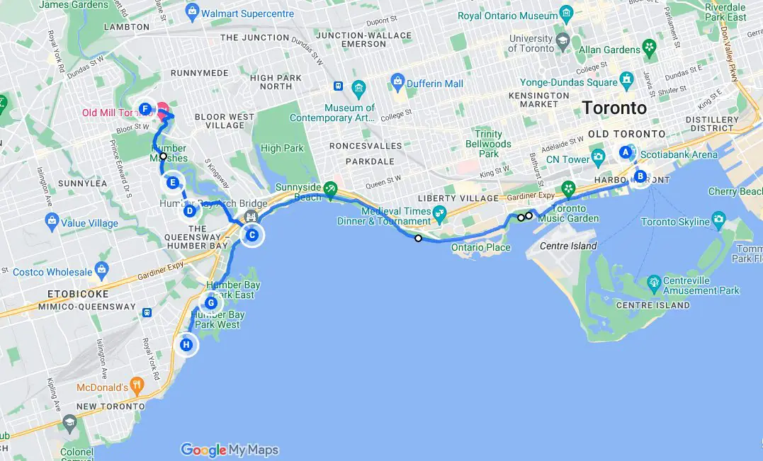 don Valley toronto trail map