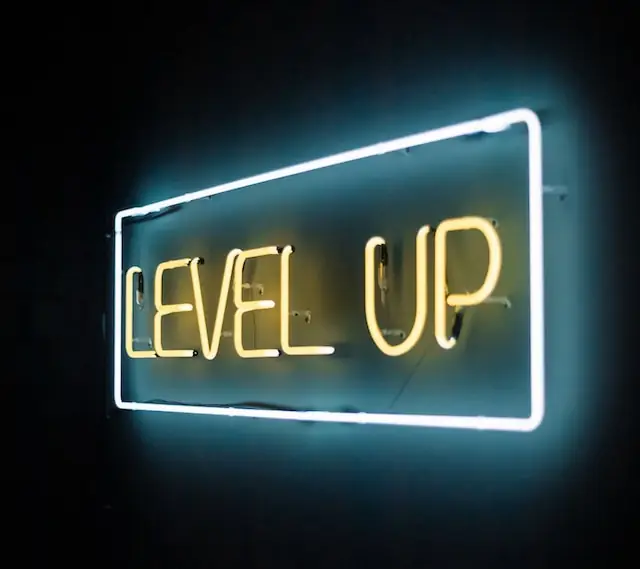 Level up Neon Sign, photo credit: Damir Kopezhanov